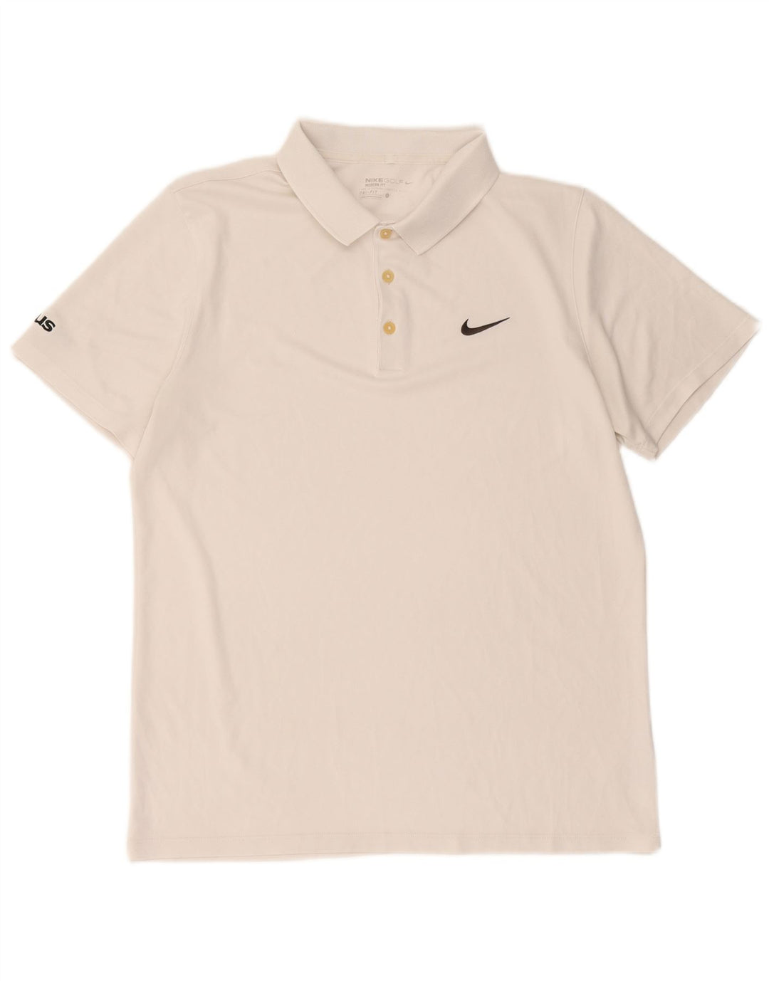 Nike Polo Dri Fit para hombre, poliéster blanco grande