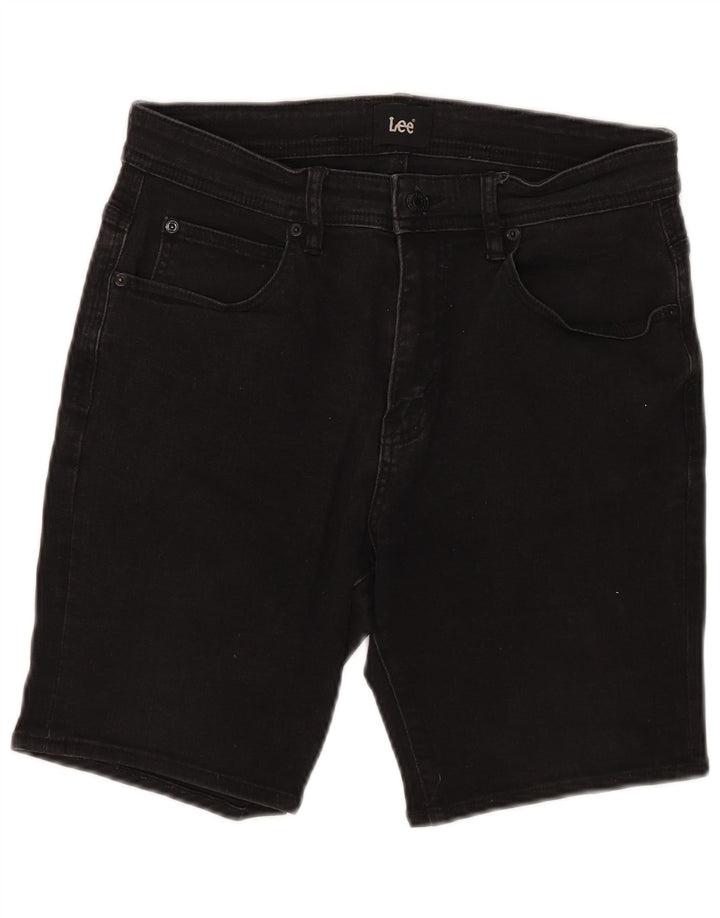 Lee Shorts De Mezclilla Para Mujer Grande W32 Algodón Negro