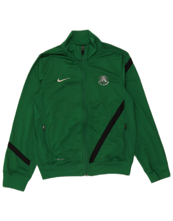 Nike - Chaqueta de chándal Dri Fit para niños, color verde medio, 10-11 años