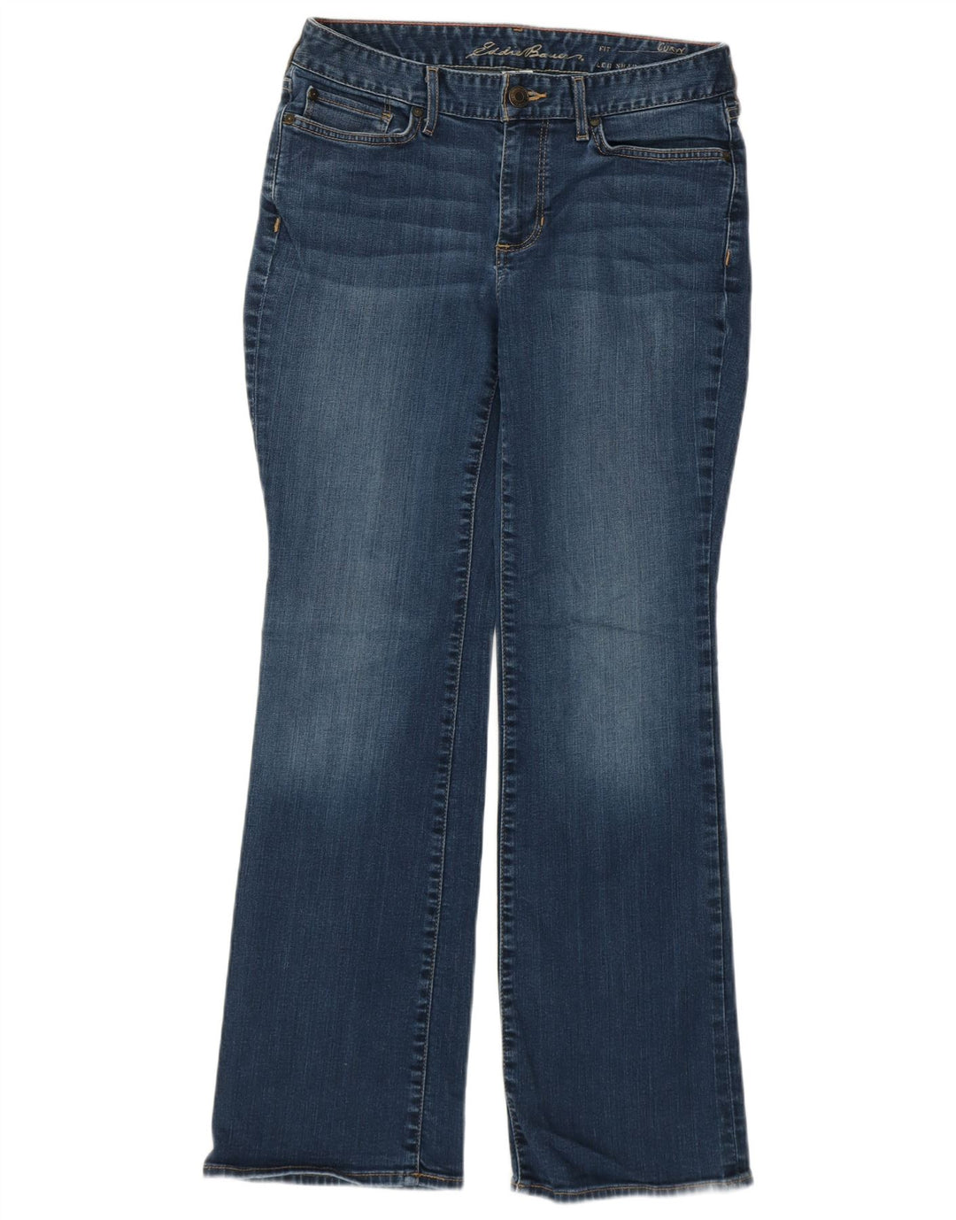 Eddie Bauer Jeans Curvy Bootcut para Mujer US 6 Medium W28 L30 Algodón Azul