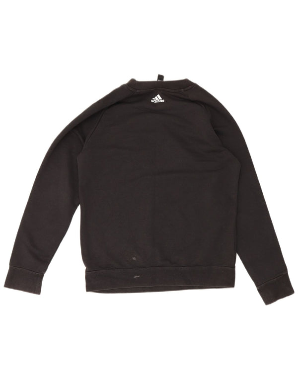 Adidas Sudadera gráfica para mujer Jumper UK 12 Medium Black Sports