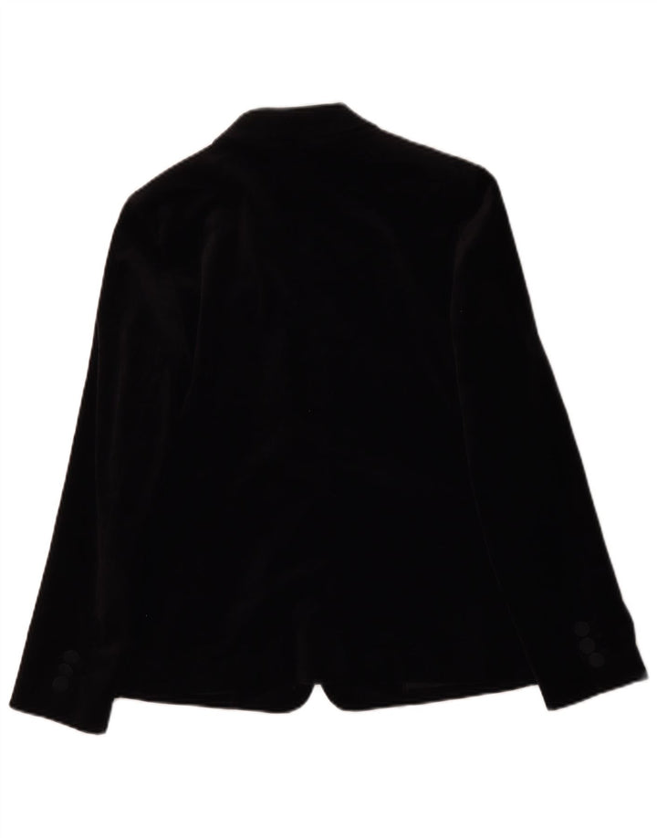 Marks & Spencer Chaqueta Blazer de Terciopelo con 1 botón para Mujer UK 40 Small Black