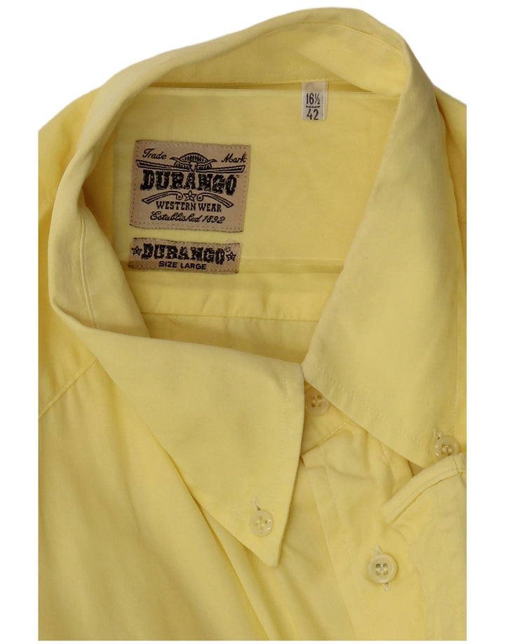 Camisa para Hombre Durango Talla 16 1/2 42 Grande Amarilla