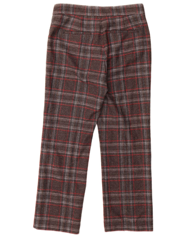 Max & Co. Pantalones casuales rectos para mujer UK 8 Small W26 L30 Grey Check