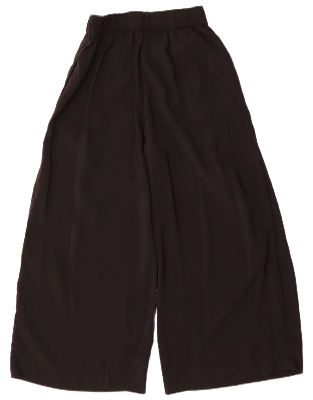 Zara Mujer Pantalones Cortos De Pierna Ancha Medianos W30 L24 Poliéster Negro