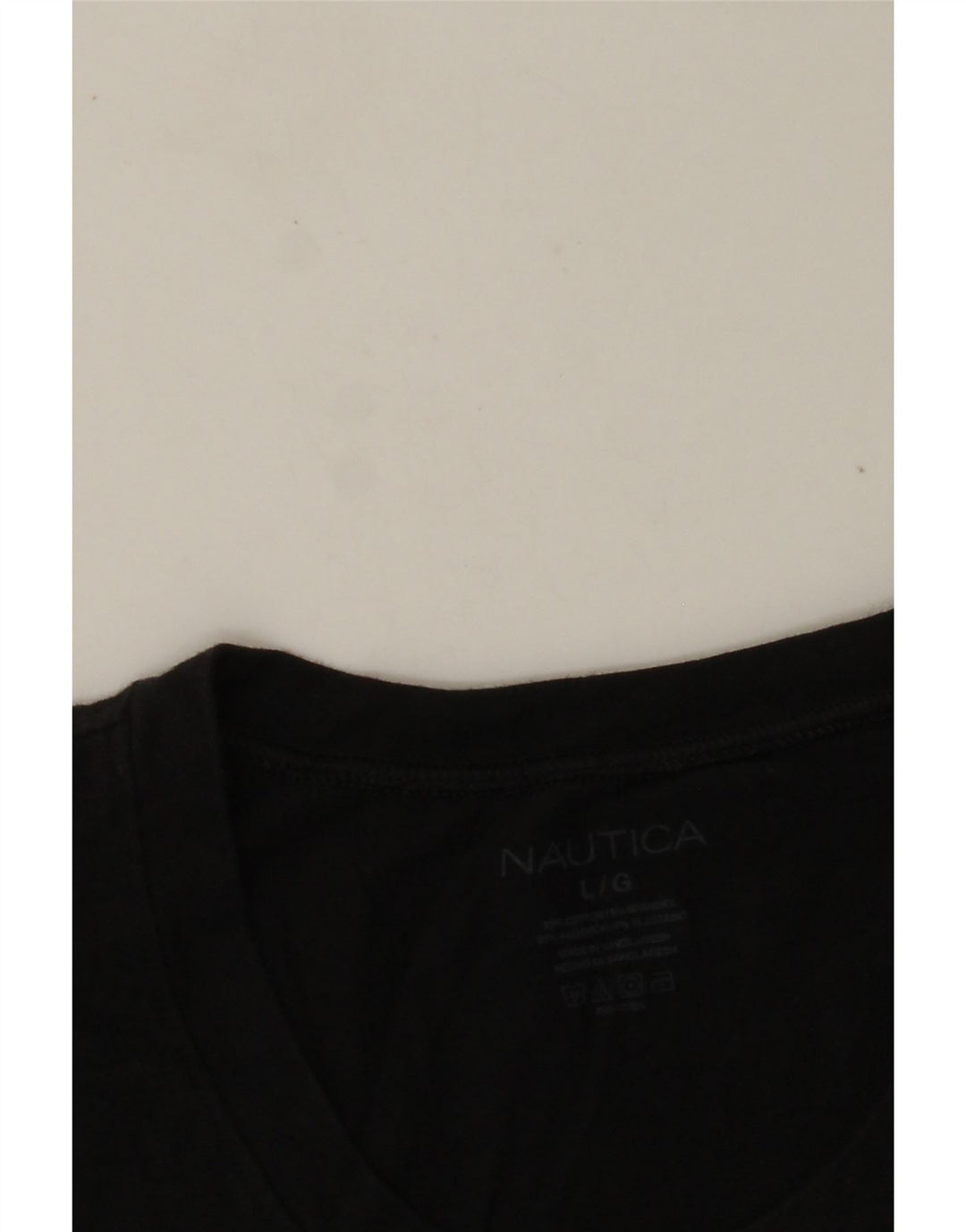 NAUTICA Camiseta Hombre Top Grande Algodón Negro