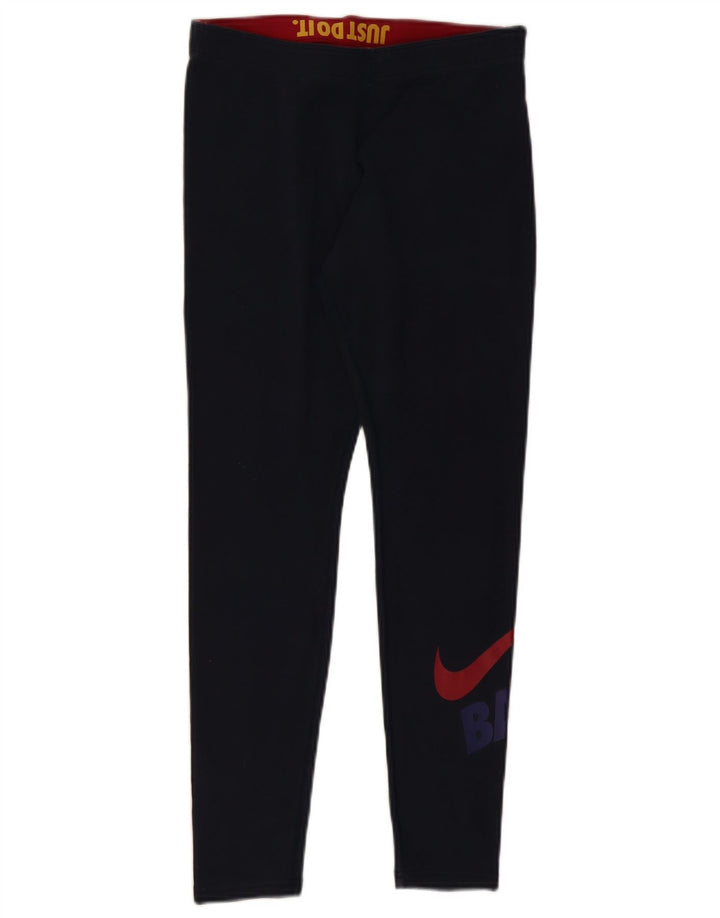 NIKE Leggings gráficos para mujer UK 40 Mediano Azul marino Algodón