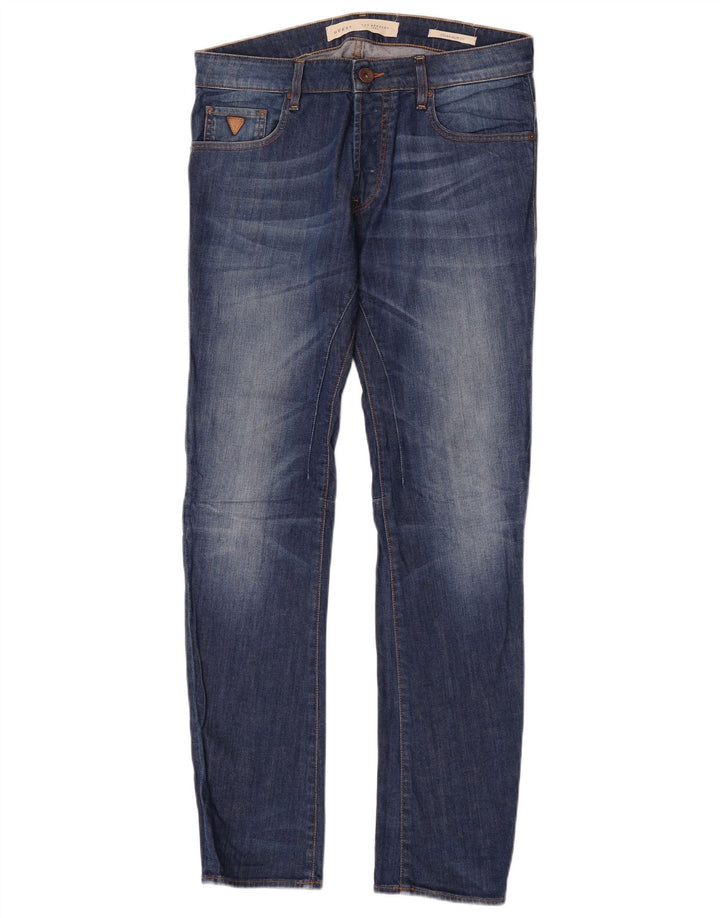 Guess Vaqueros Slim Hombre W32 L34 Algodón Azul