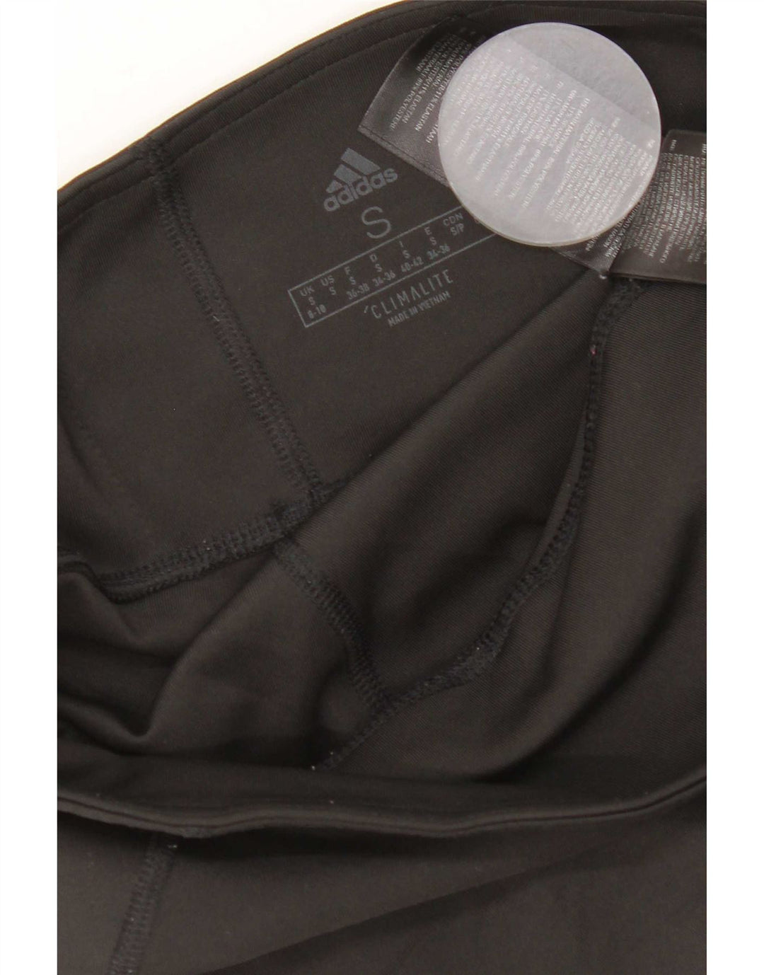 Adidas Climalite Capri Leggings para mujer Reino Unido 8/10 Pequeño Negro Poliéster