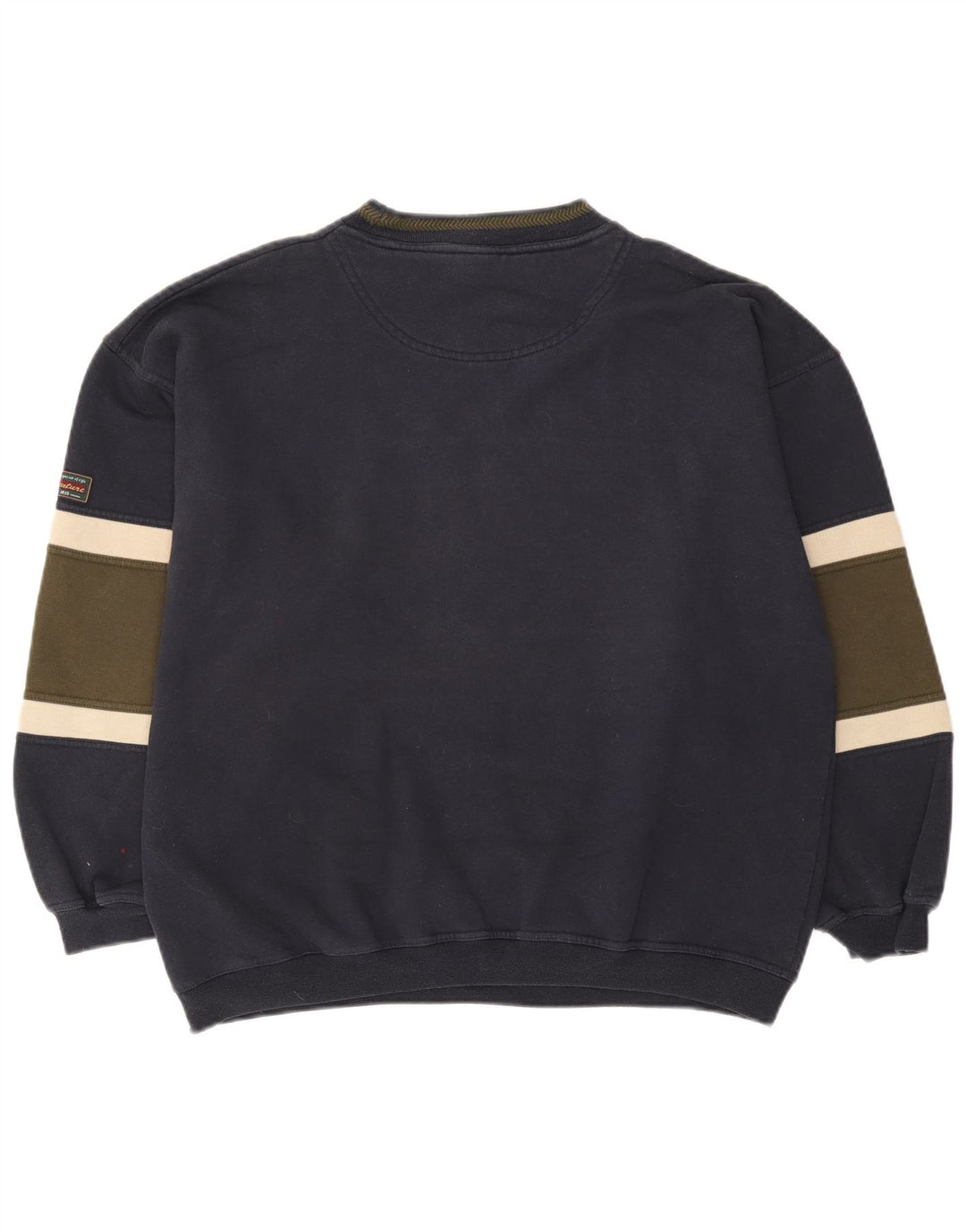 Canda Hombre Sudadera Gráfica Jumper Large Azul Marino Colorblock Algodón