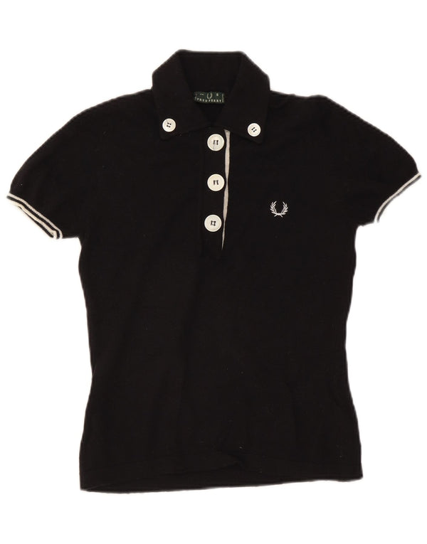 FRED PERRY Polo para mujer UK 10 Small Black