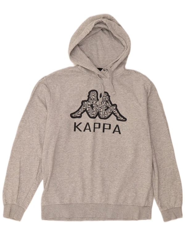 Kappa - Sudadera con capucha para mujer, talla grande, algodón gris