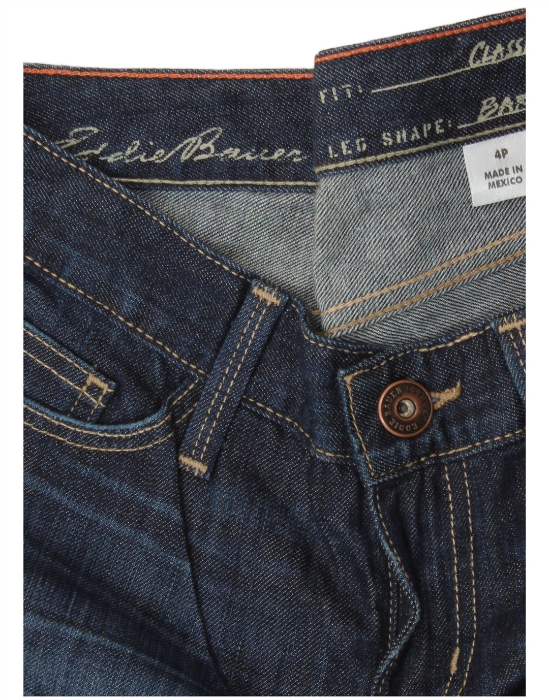 EDDIE BAUER Vaqueros de corte clásico para mujer US 4 Small W30 L28 Azul marino