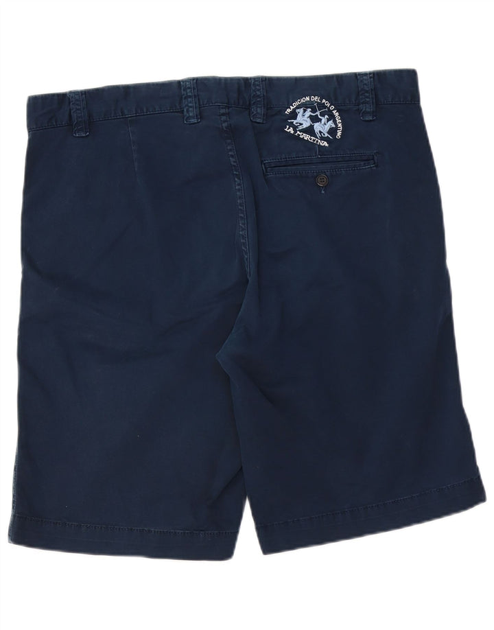 LA MARTINA Pantalones cortos chinos para hombre W38 XL Azul marino