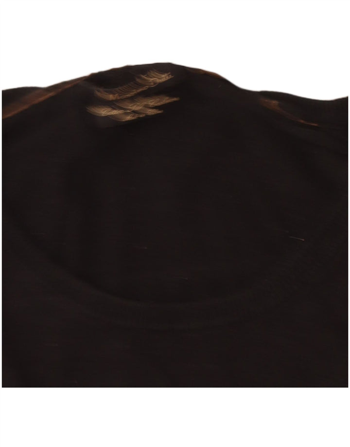 Massimo Dutti Jersey Cuello Barco Hombre Small Negro Algodón