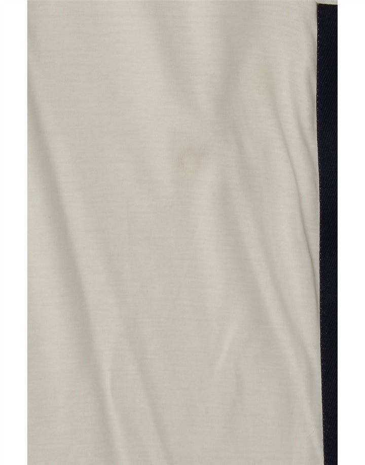 Richmond Mens Top Manga Larga Pequeño Algodón Blanco