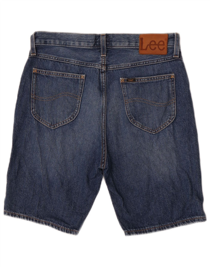 Lee Mens Rider Denim Shorts W30 Algodón Azul Medio