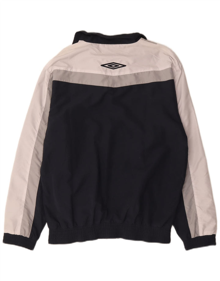 Umbro Hombre Chándal Top Chaqueta Grande Azul Marino Colorblock Poliéster