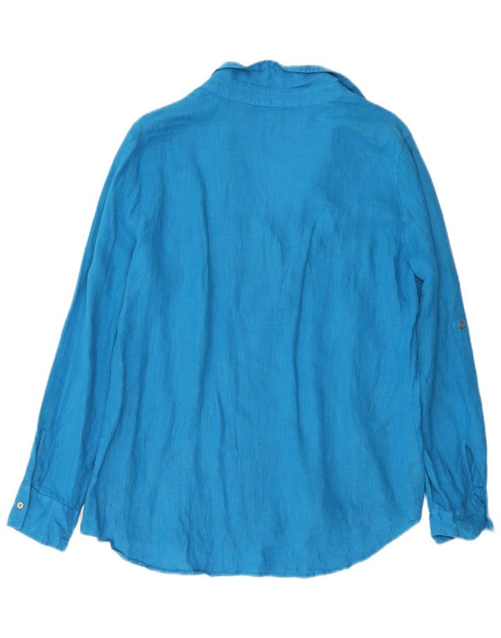 ZARA Camisa tipo pulóver para mujer UK 46 Large Azul