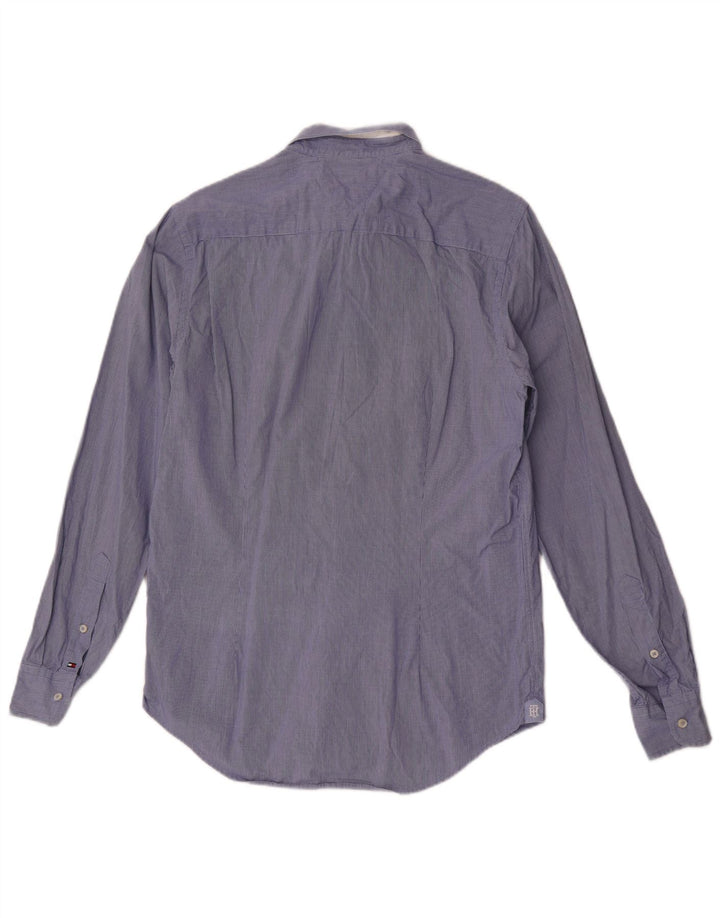 Tommy Hilfiger Camisa Slim Fit De Algodón A Cuadros Azul Medio