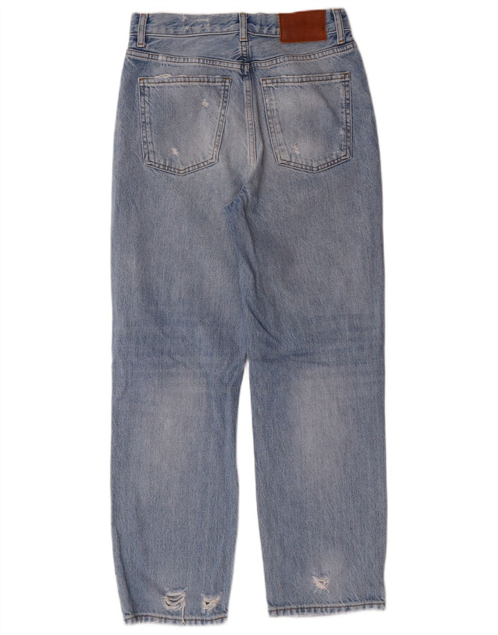 Zara Jeans Cónicos Desgastados para Mujer EU 36 XS W26 L27 Algodón Azul Grunge