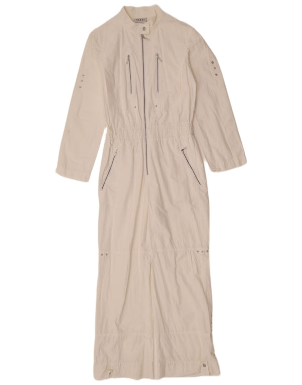 Tuzzi Mono de manga larga para mujer UK 42 Algodón blanco mediano