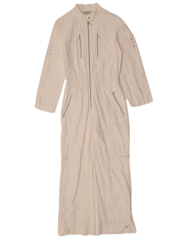 Tuzzi Mono de manga larga para mujer UK 42 Algodón blanco mediano