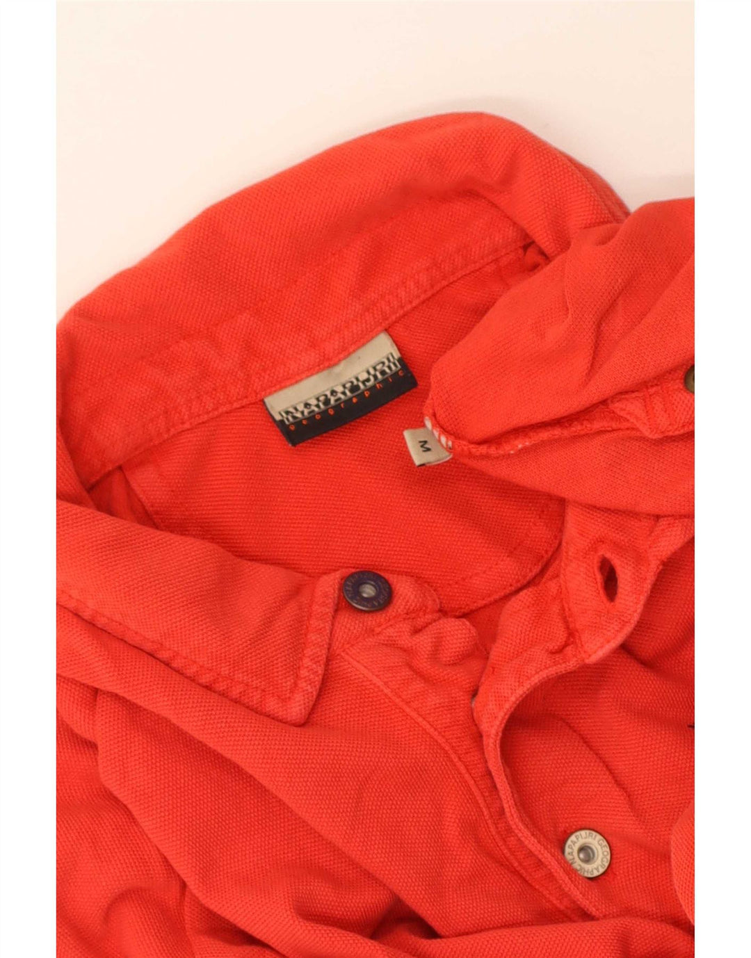 Napapijri Polo con gráfico geográfico para hombre Rojo mediano