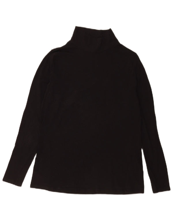 Marks & Spencer Top para mujer de manga larga UK 44 Mediano Algodón negro