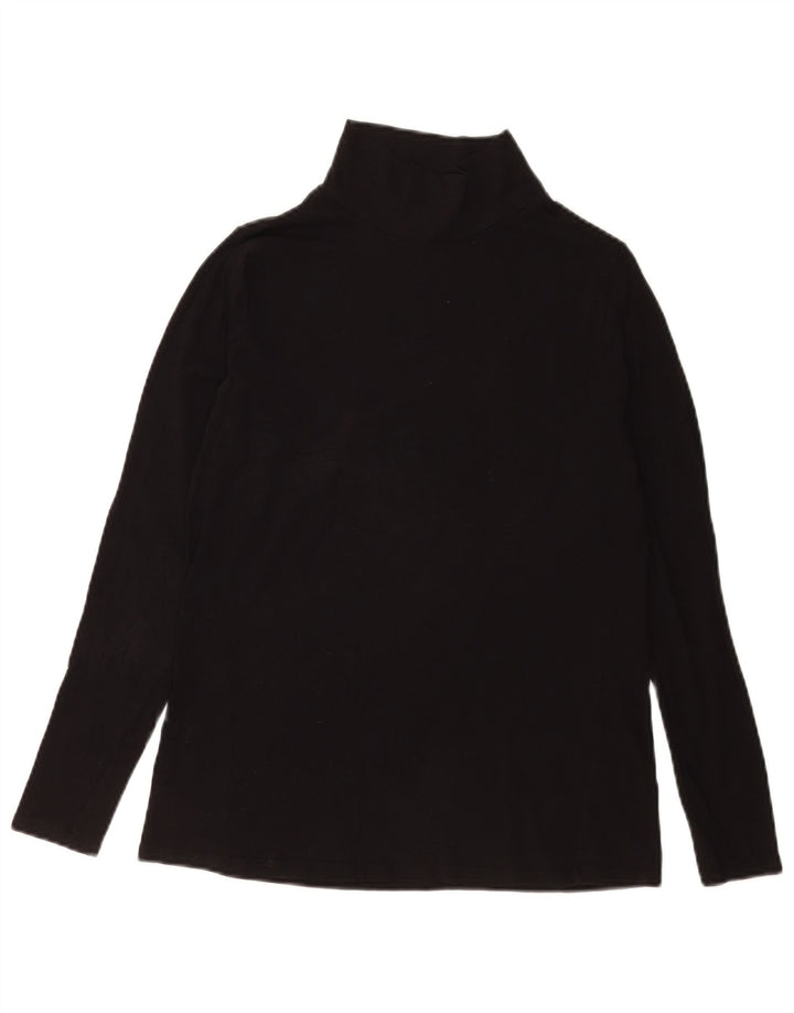 Marks & Spencer Top para mujer de manga larga UK 44 Mediano Algodón negro