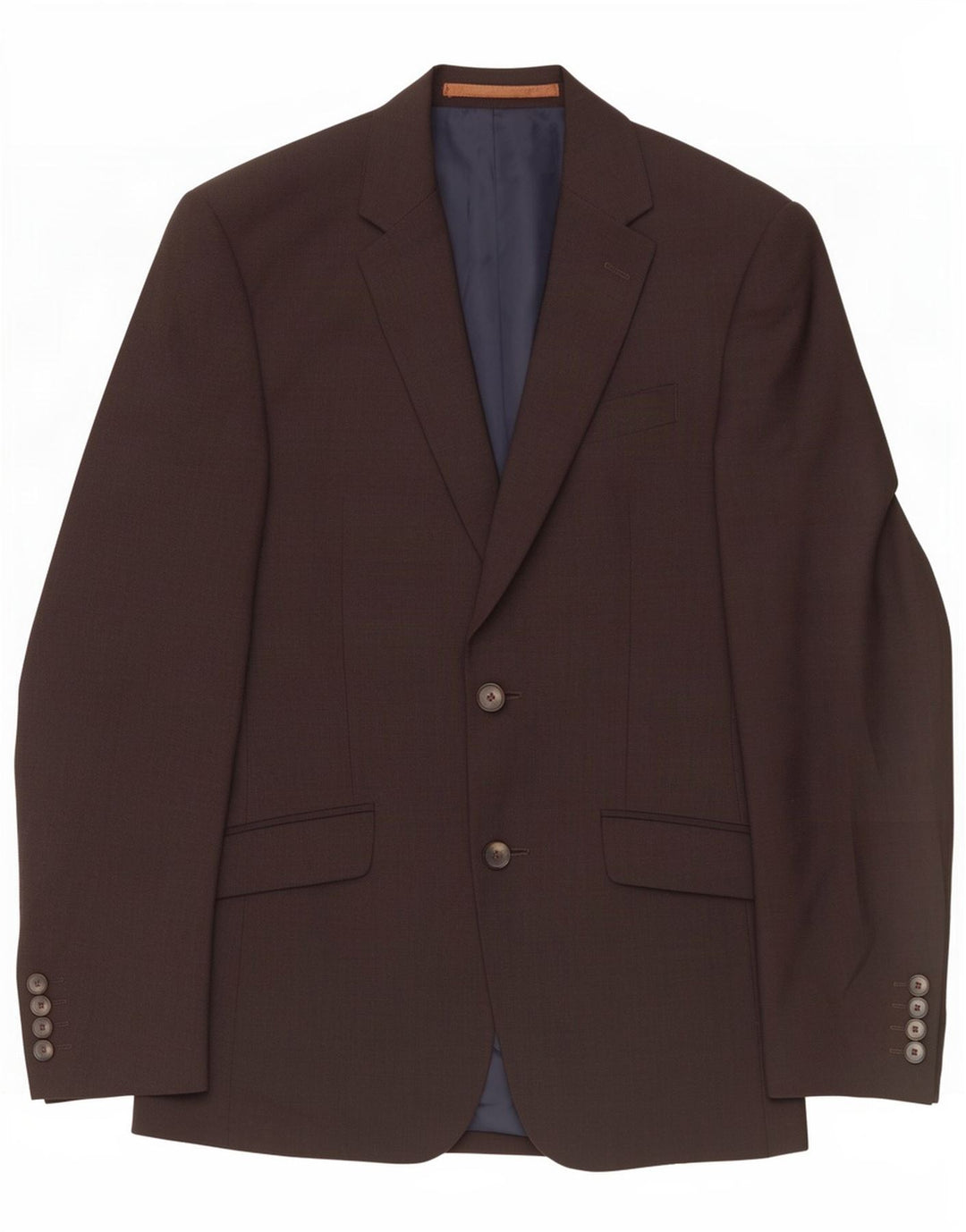 Marks & Spencer Chaqueta tipo blazer ajustada con 2 botones para hombre UK 34 XS Lana marrón