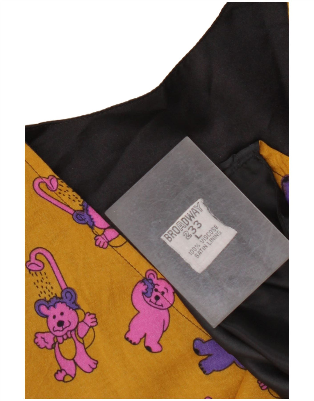 BROADWAY Chaleco Estampado De Hombre De Viscosa Color Block Amarillo Grande