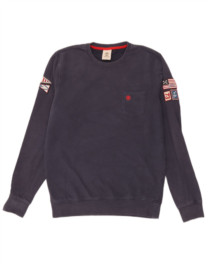 Timberland Hombre Sudadera Gráfica Jumper Medium Azul Marino Algodón