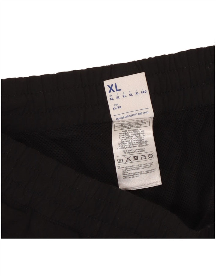 Reebok Pantalones De Chándal Hombre Joggers XL Negro Colorblock Poliéster