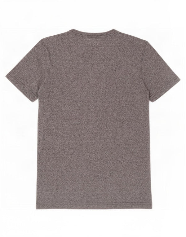 Abercrombie & Fitch Camiseta para hombre Top pequeño de algodón moteado gris