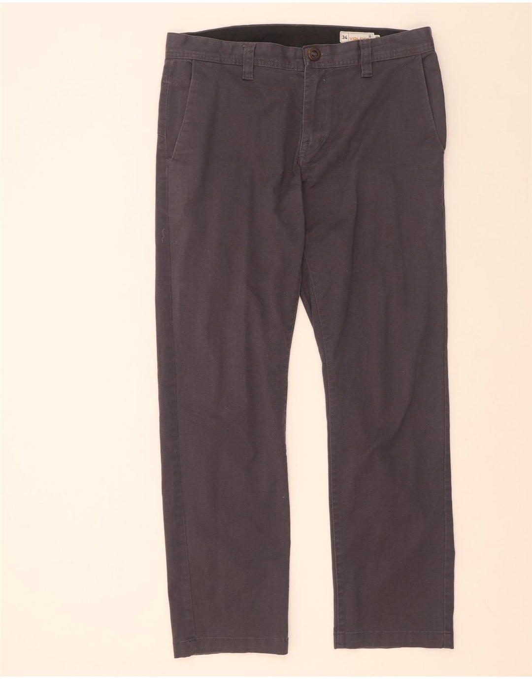 Pantalón chino recto Volcom para hombre W34 L32 Algodón gris