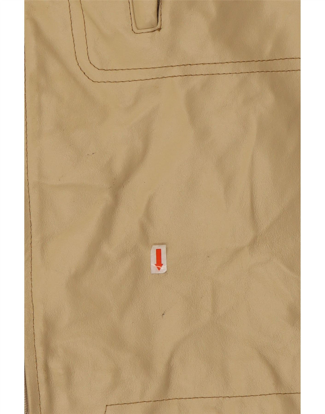 VINTAGE Mens Leather Jacket UK 40 Large Beige Leather