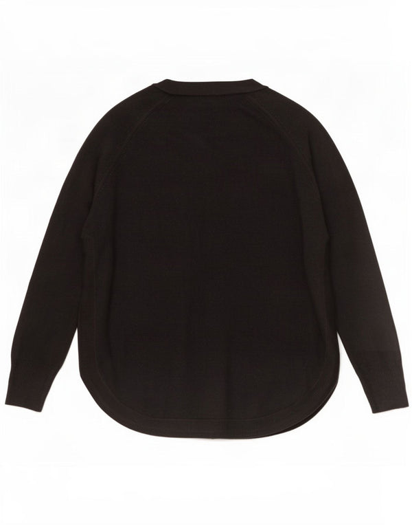 Marks & Spencer Suéter tipo cárdigan largo para mujer UK 44 Mediano Negro