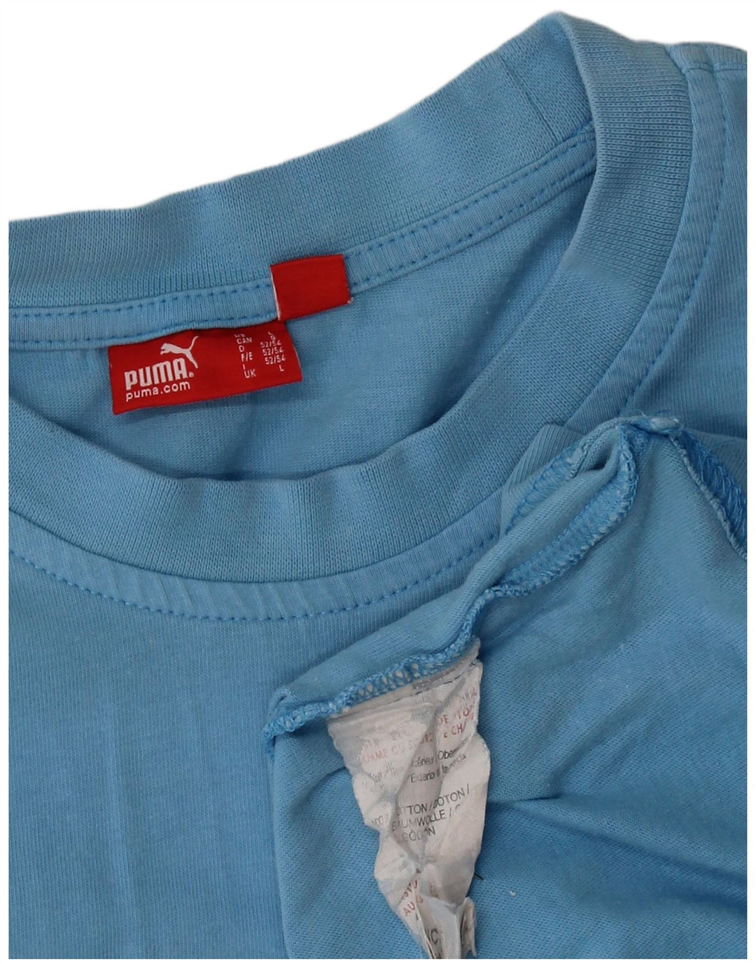 PUMA Camiseta gráfica para hombre Top grande de algodón azul