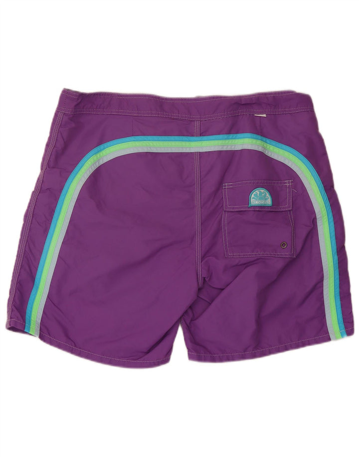 Sundek Bañador para hombre, talla grande, nailon morado