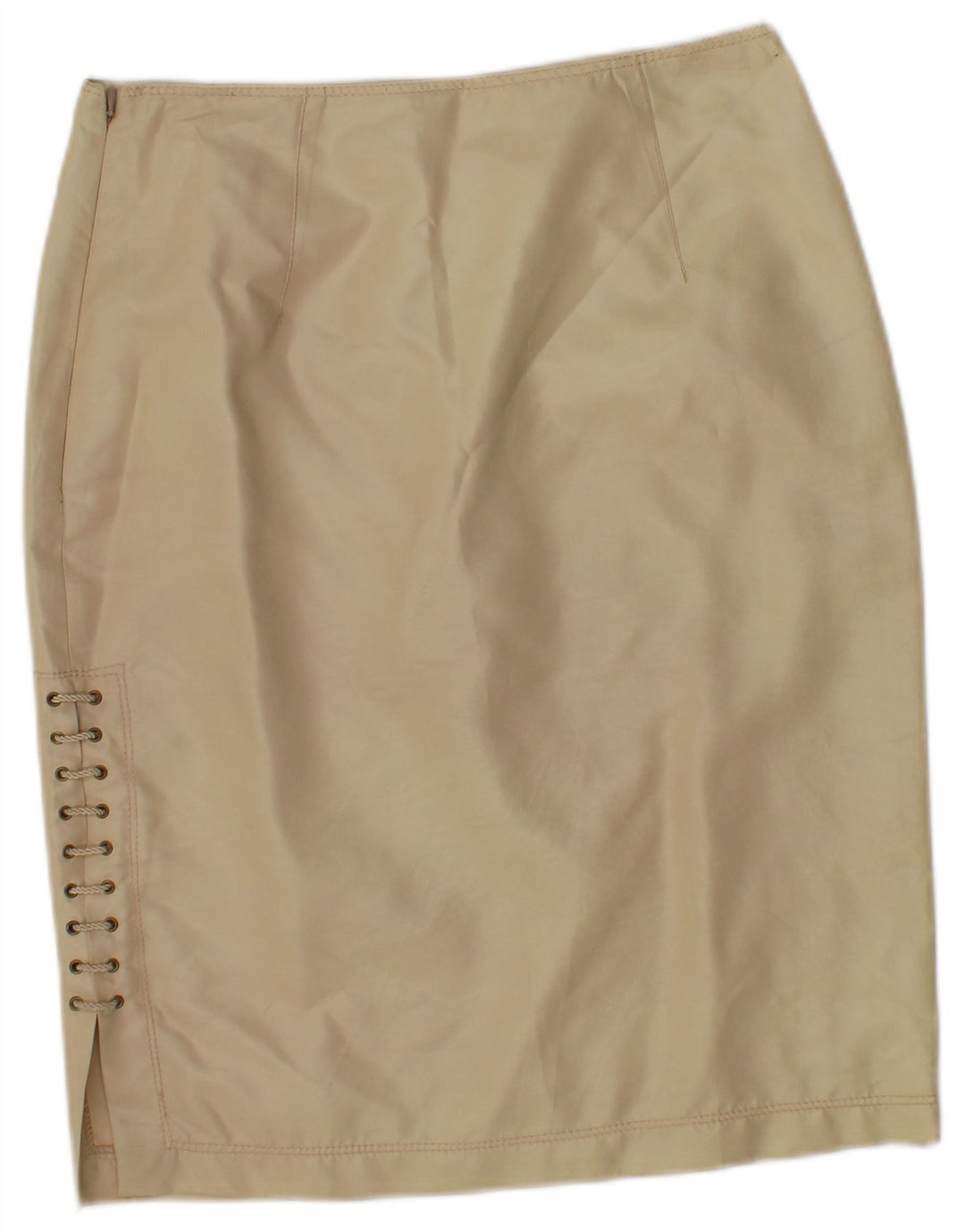 Falda lápiz vintage para mujer pequeña W28 Beige