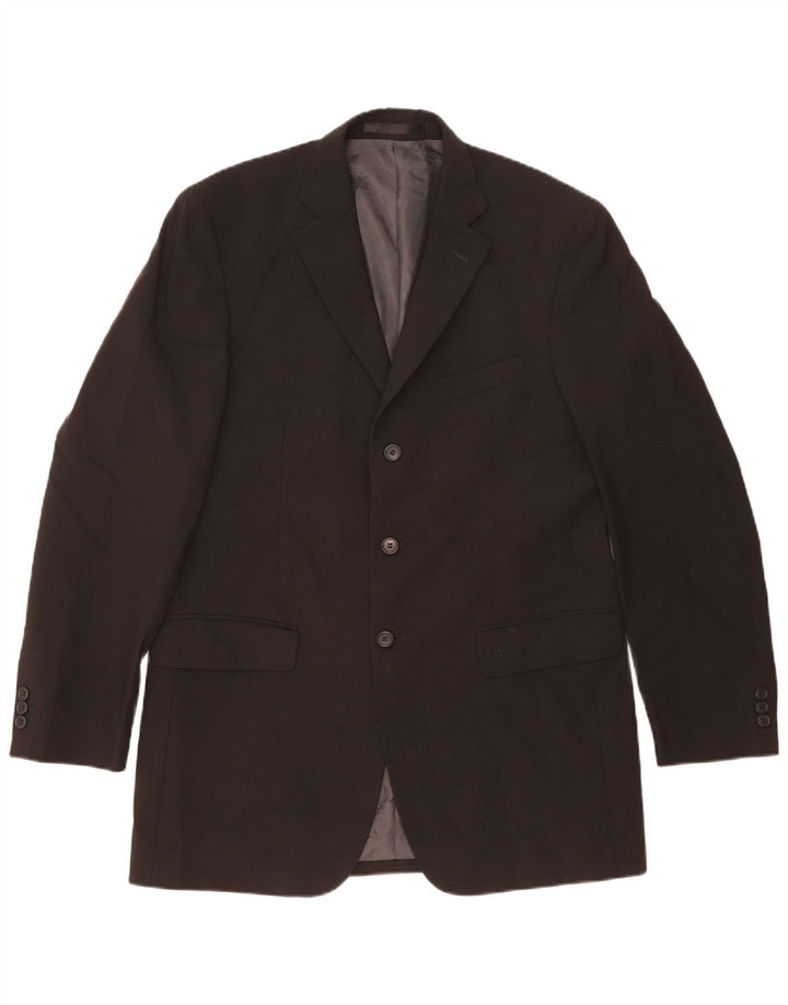 Marks & Spencer Chaqueta tipo blazer de 3 botones para hombre UK 40 Mediano Poliéster negro