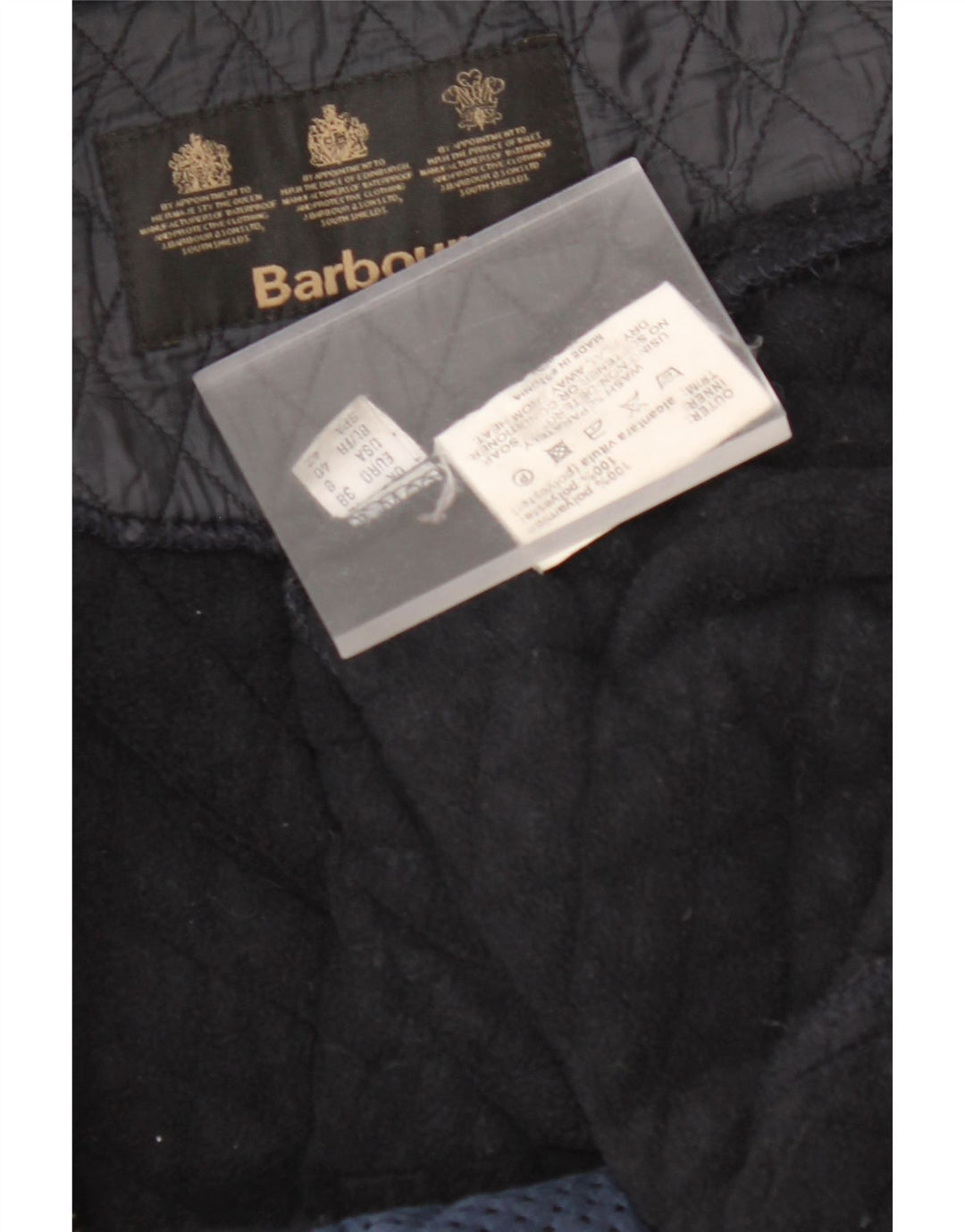 BARBOUR Chaqueta acolchada para mujer UK 12 Mediana Poliamida negra