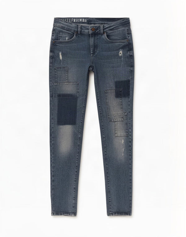 Marks & Spencer Jeans ajustados para novia para mujer UK 10 Small W30 L31 Azul