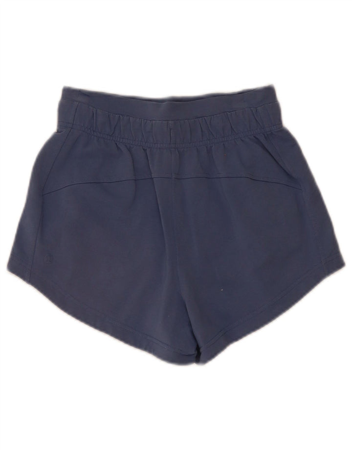 Lululemon Pantalones cortos deportivos para mujer US 4 Pequeño Azul Marino Algodón