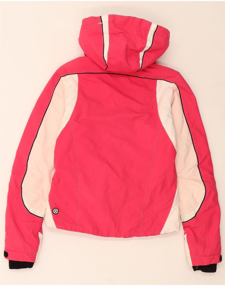 COLMAR Chaqueta de esquí con capucha para mujer EU 38 Small Pink Colourblock