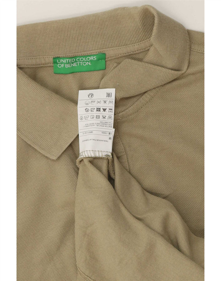 Benetton Polo Hombre De Algodón Caqui Medio
