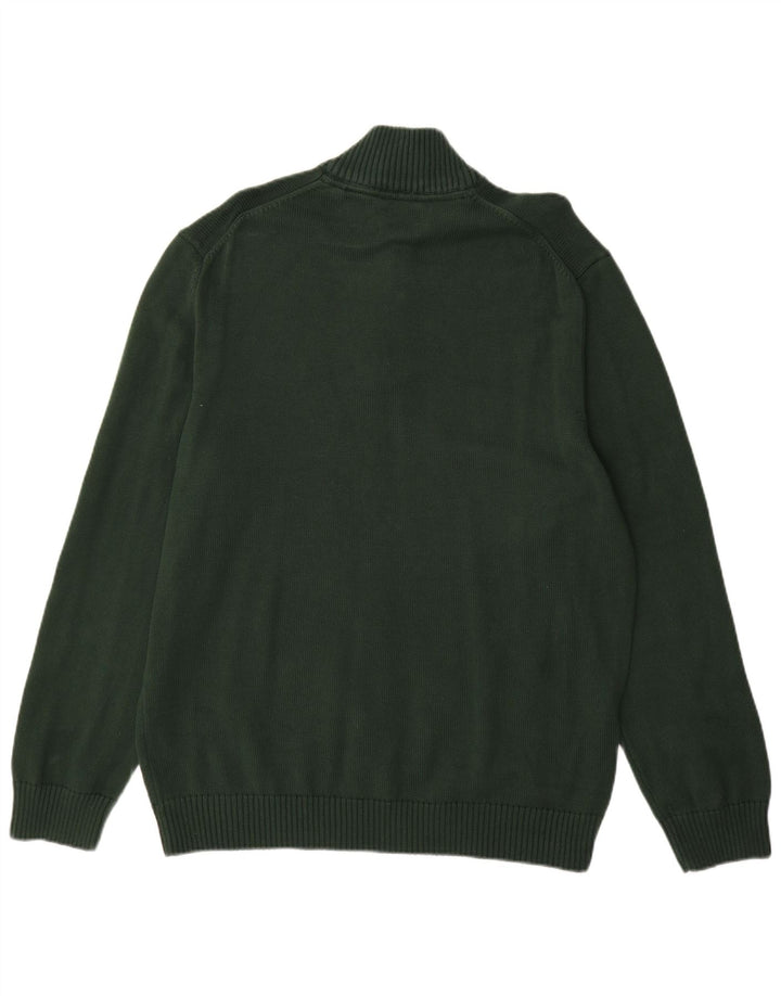 Gant Jersey con cuello y cremallera para hombre, talla 2XL, algodón verde