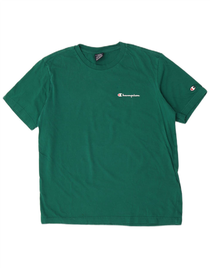 Champion - Camiseta para hombre, talla grande, color verde, algodón