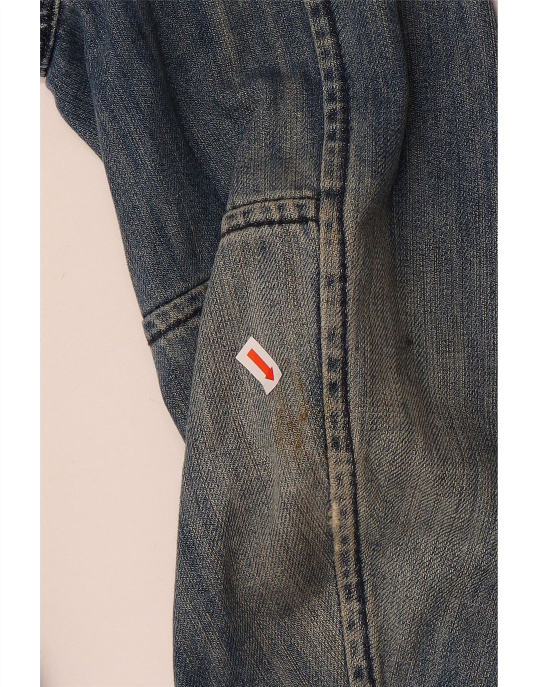 Vintage hombres chaqueta de mezclilla Reino Unido 38 azul medio